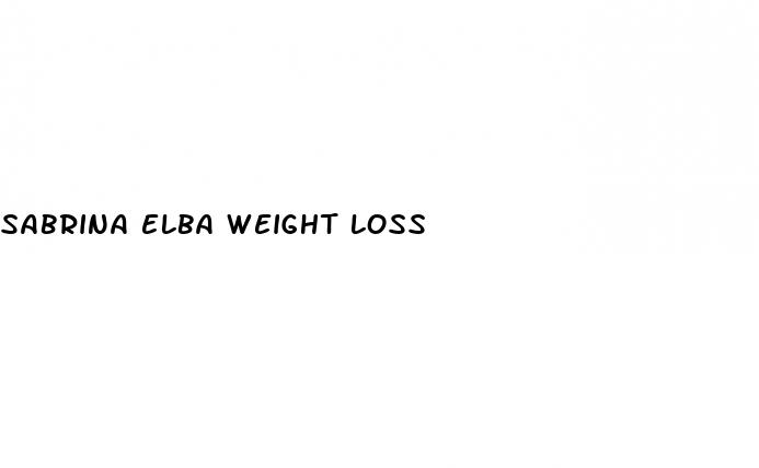 sabrina elba weight loss