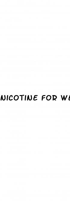 nicotine for weight loss