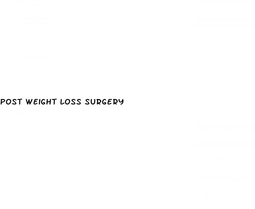 post weight loss surgery