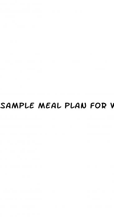 sample meal plan for weight loss over 50
