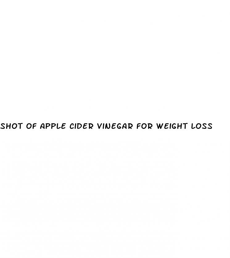 shot of apple cider vinegar for weight loss