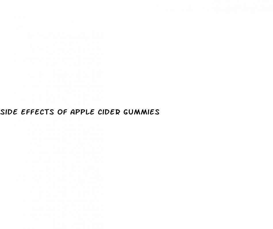 side effects of apple cider gummies