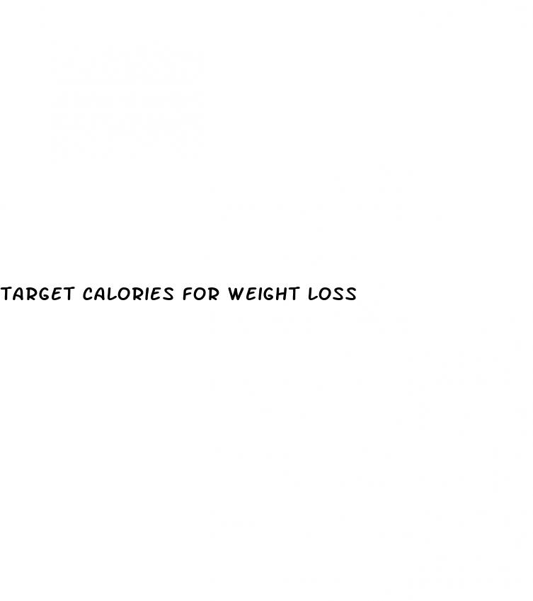target calories for weight loss