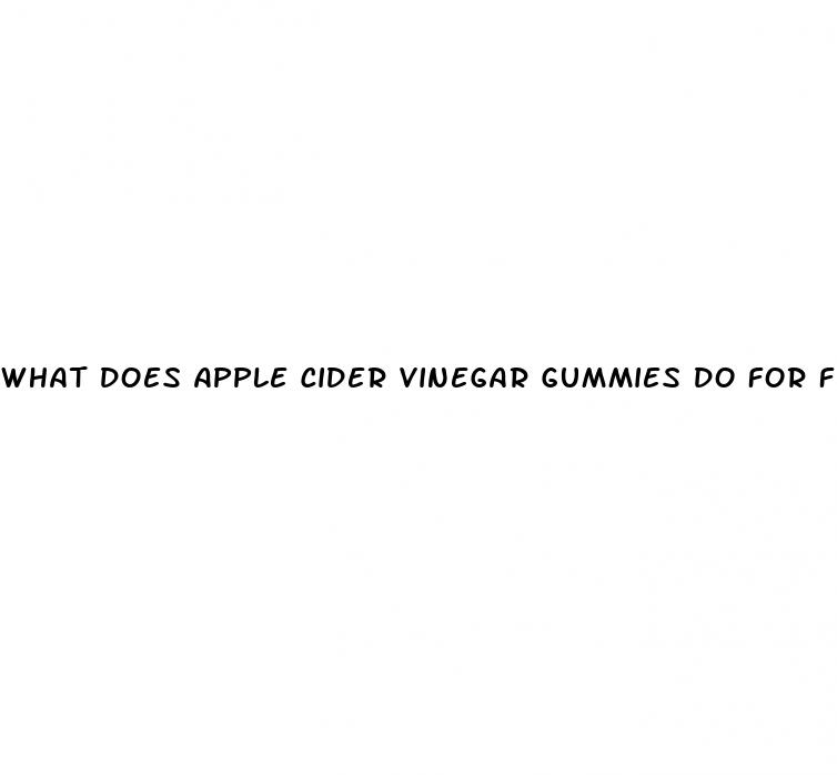 what does apple cider vinegar gummies do for females