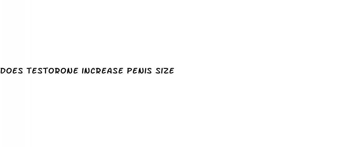 does testorone increase penis size