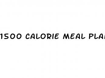 1500 calorie meal plan for weight loss