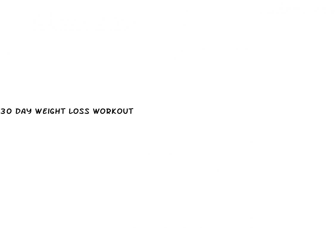30 day weight loss workout