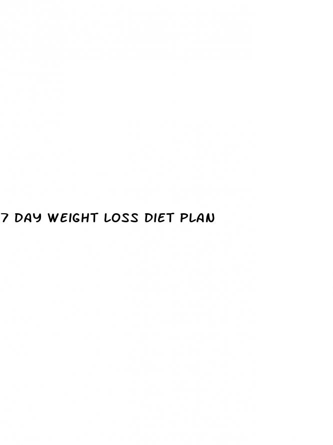 7 day weight loss diet plan