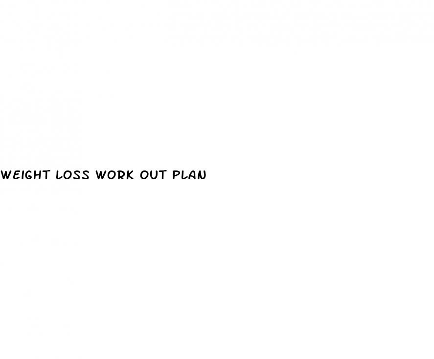 weight loss work out plan