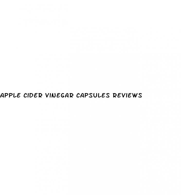 apple cider vinegar capsules reviews