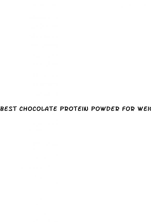 best chocolate protein powder for weight loss