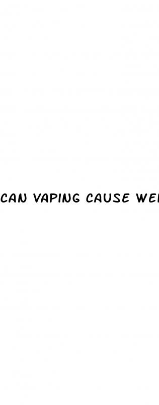 can vaping cause weight loss