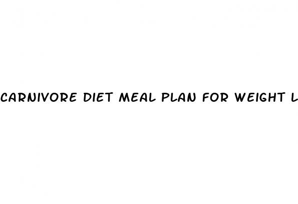 carnivore diet meal plan for weight loss
