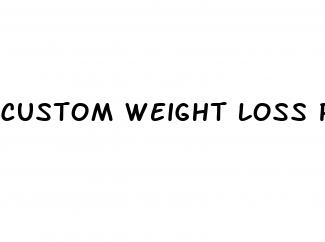 custom weight loss plan