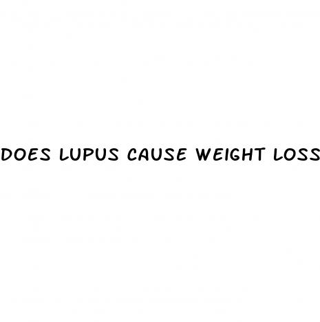 does lupus cause weight loss