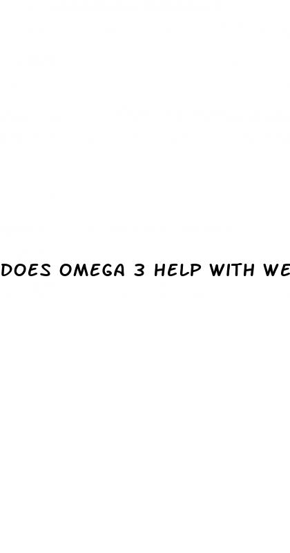 does omega 3 help with weight loss