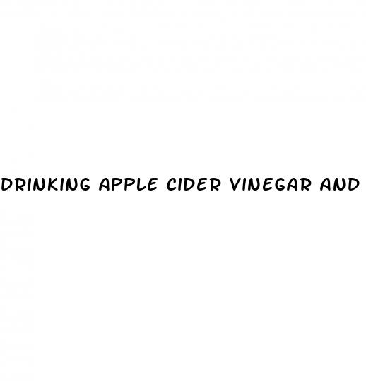 drinking apple cider vinegar and water