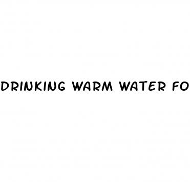 drinking warm water for weight loss