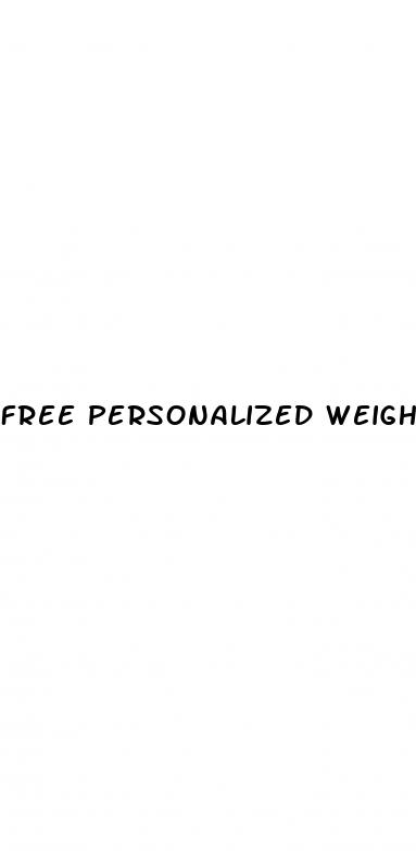 free personalized weight loss plan