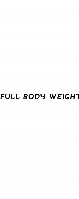 full body weight loss exercise