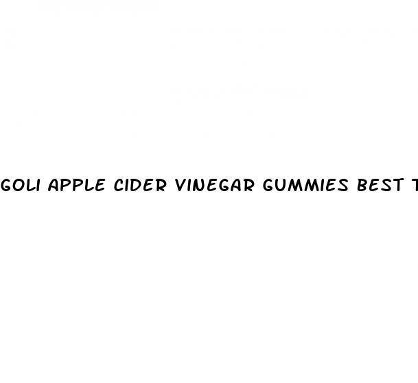 goli apple cider vinegar gummies best time to take