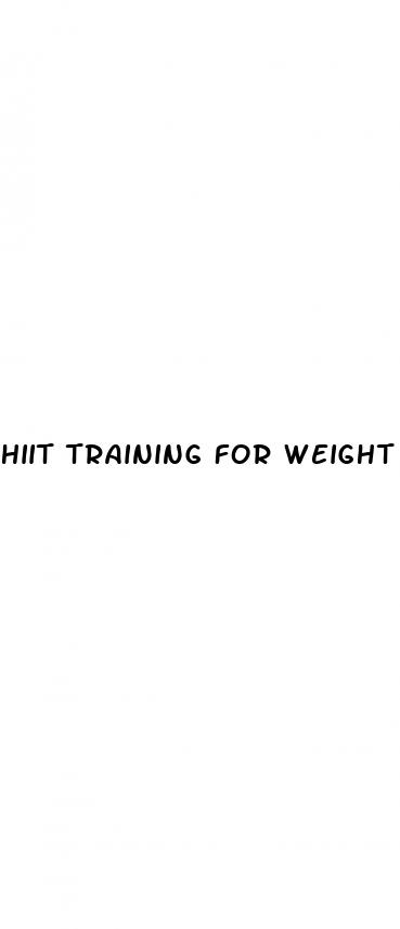 hiit training for weight loss