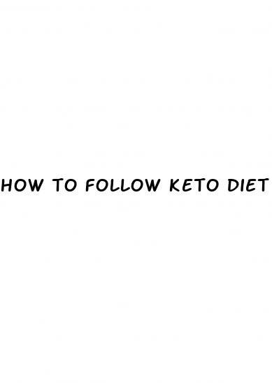 how to follow keto diet