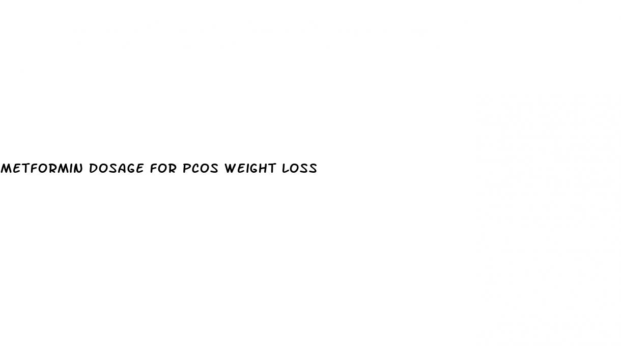 metformin dosage for pcos weight loss