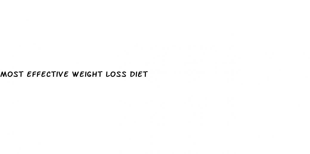 most effective weight loss diet