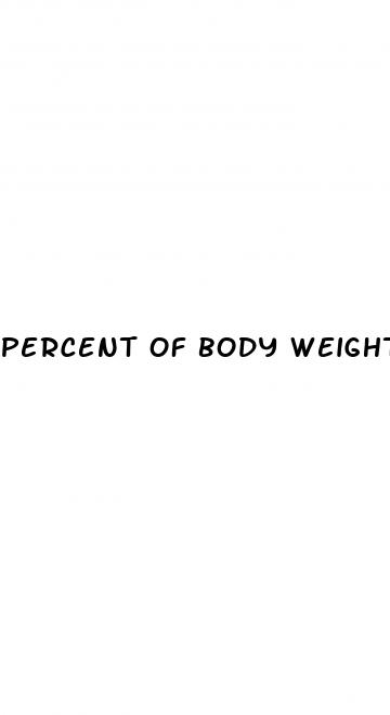 percent of body weight loss