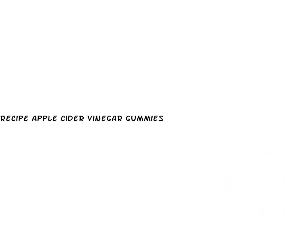 recipe apple cider vinegar gummies