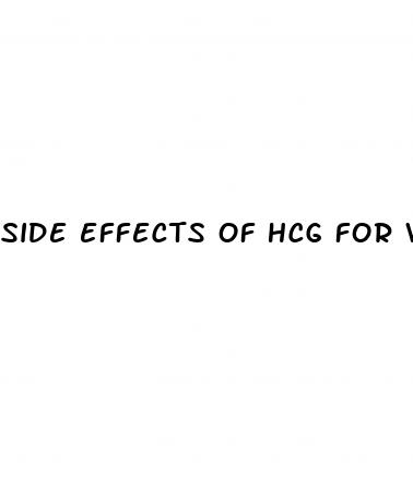 side effects of hcg for weight loss