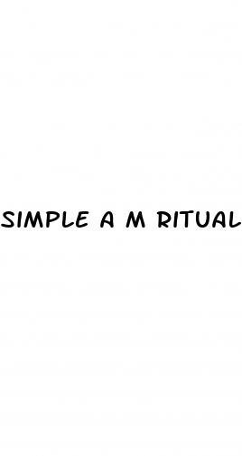 simple a m ritual for weight loss