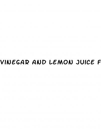 vinegar and lemon juice for weight loss