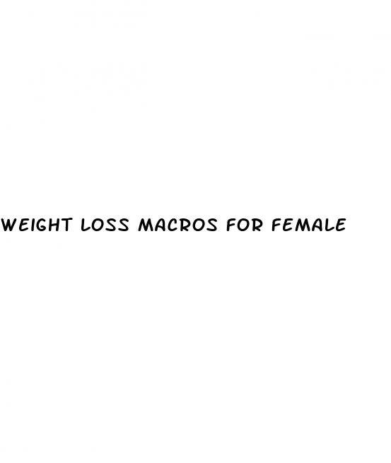 weight loss macros for female