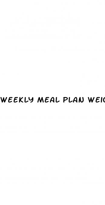 weekly meal plan weight loss
