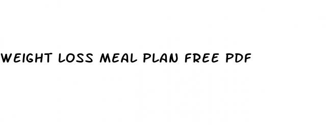 weight loss meal plan free pdf