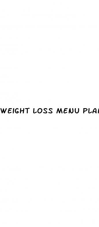 weight loss menu plans