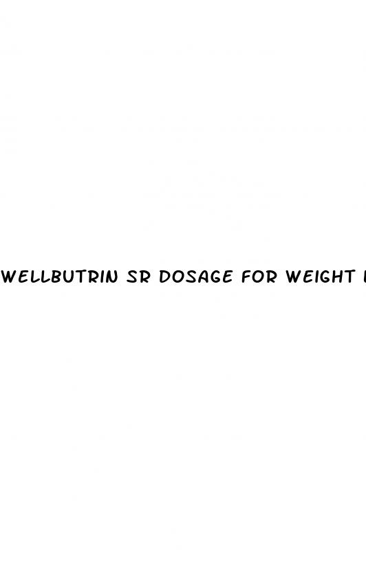 wellbutrin sr dosage for weight loss