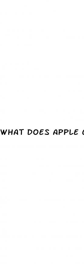what does apple cider vinegar