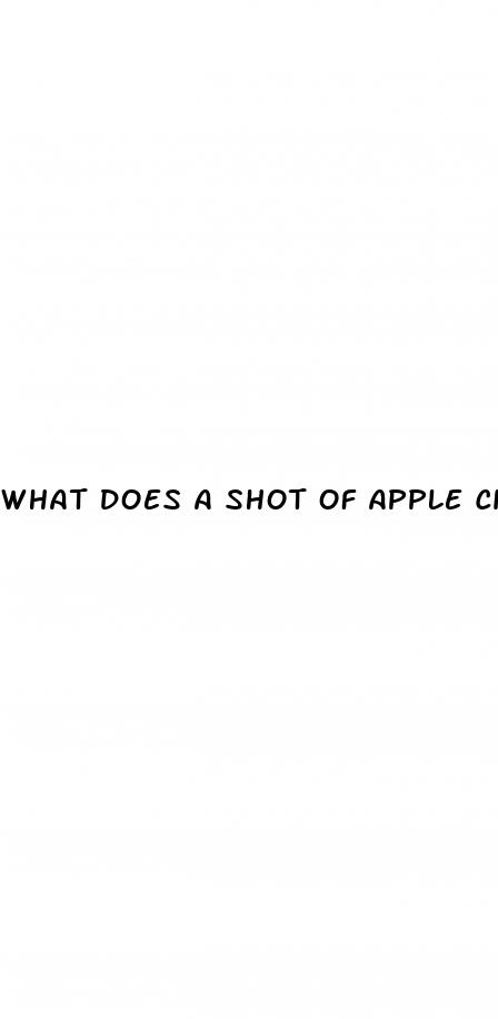 what does a shot of apple cider vinegar do