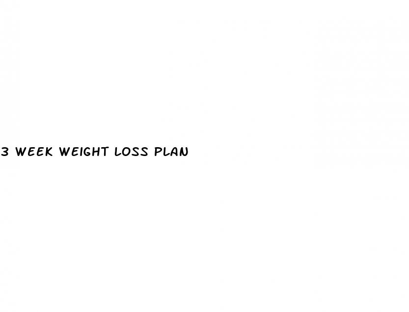 3 week weight loss plan
