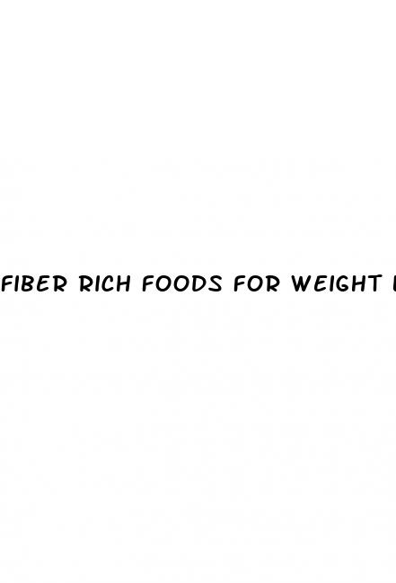 fiber rich foods for weight loss