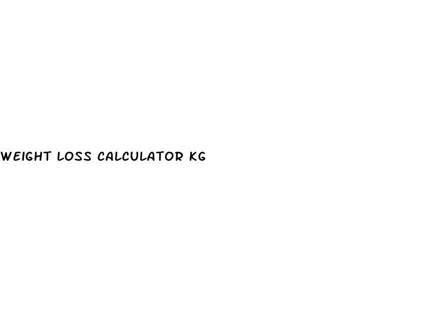 weight loss calculator kg