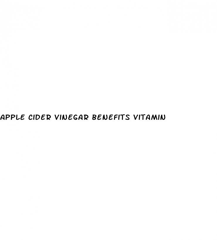 apple cider vinegar benefits vitamin