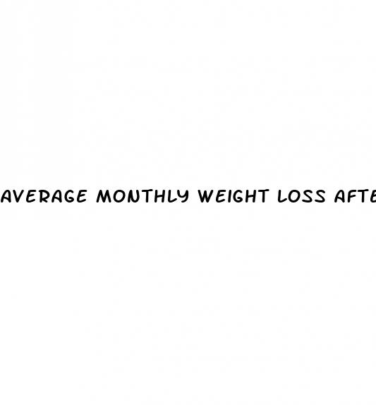 average monthly weight loss after gastric bypass