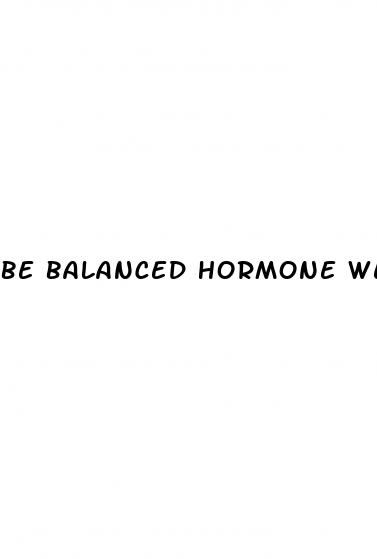 be balanced hormone weight loss