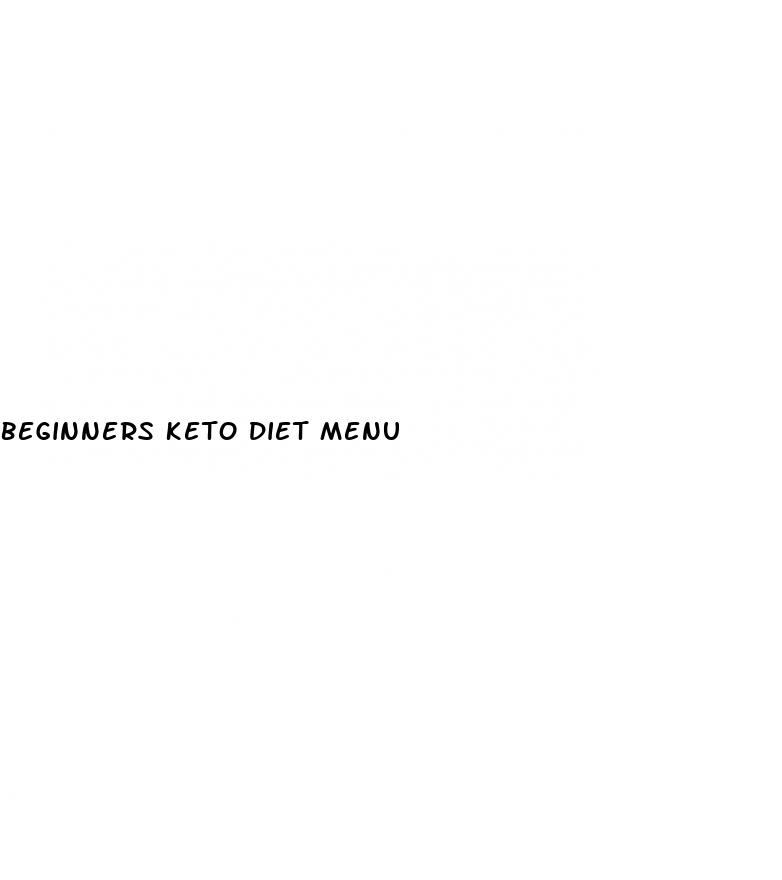 beginners keto diet menu