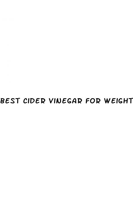best cider vinegar for weight loss