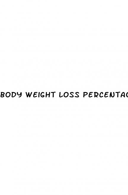 body weight loss percentage